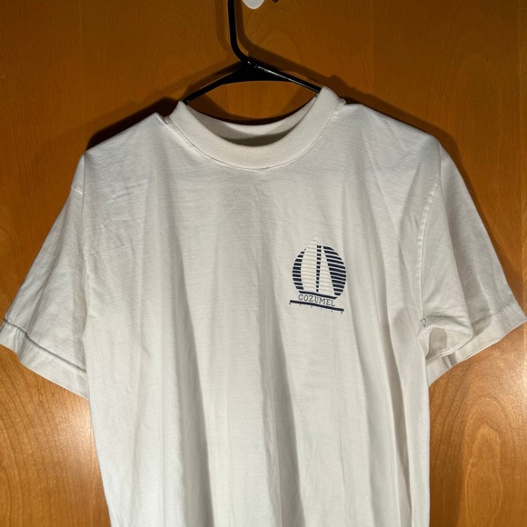 Vintage Cozumel Mexico White Shirt Large‎ L - Picture 2 of 9